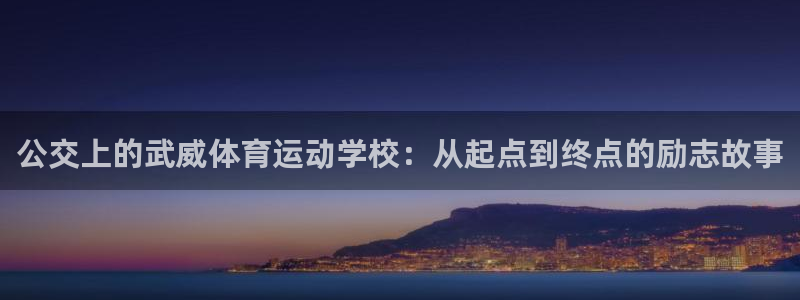 哈哈体育下载：公交上的武威体育运动学校：从起点到终点的励志故事