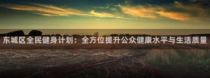 哈哈体育下载：东城区全民健身计划：全方位提升公众健康水平与生活质量